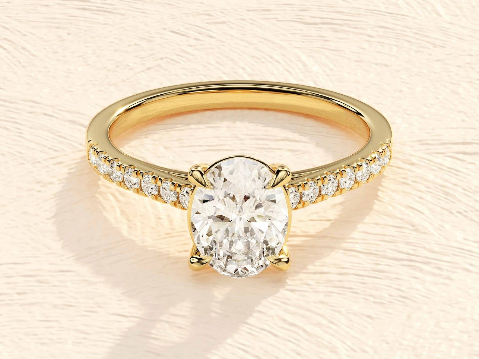 Oval Cut 4ct Lab Grown Diamond Engagement Ring