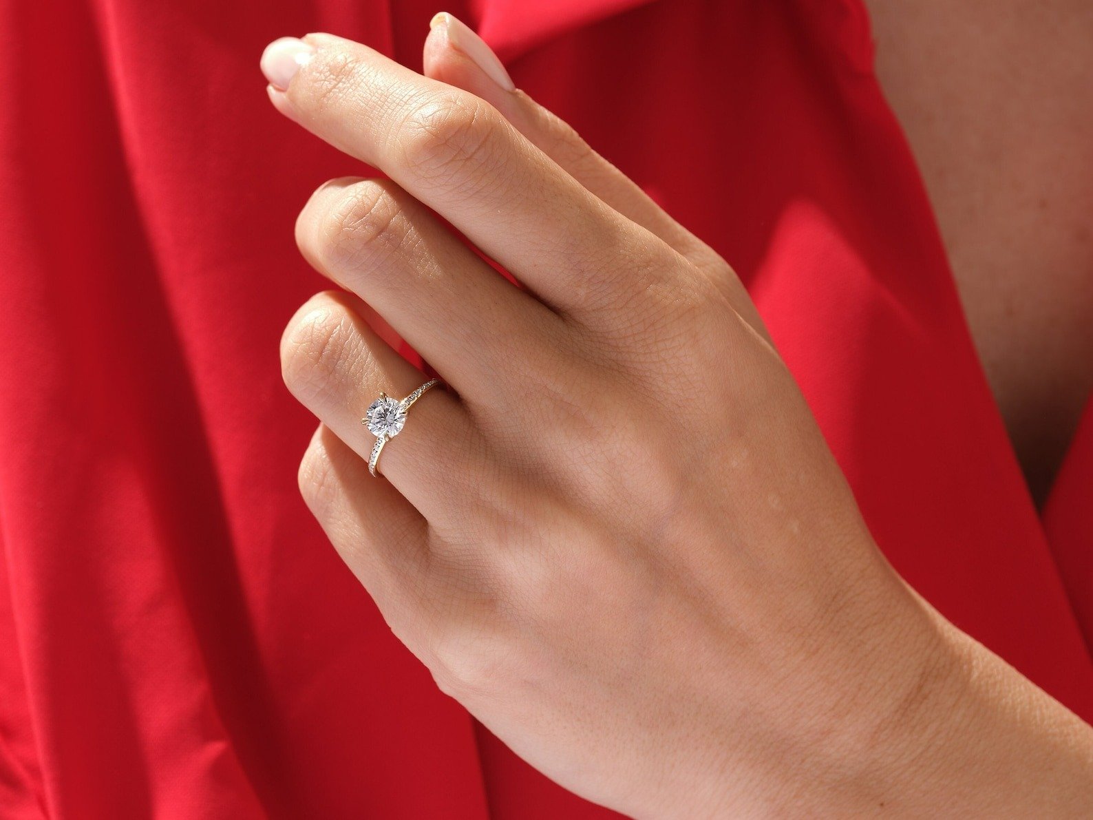 Oval Cut 4ct Lab Grown Diamond Engagement Ring