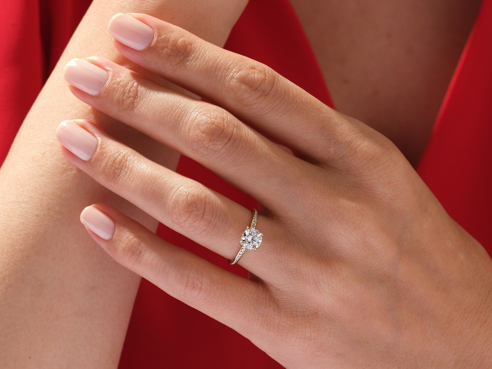 Oval Cut 4ct Lab Grown Diamond Engagement Ring