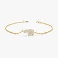 Pave Diamond Hamsa Hand Bracelet