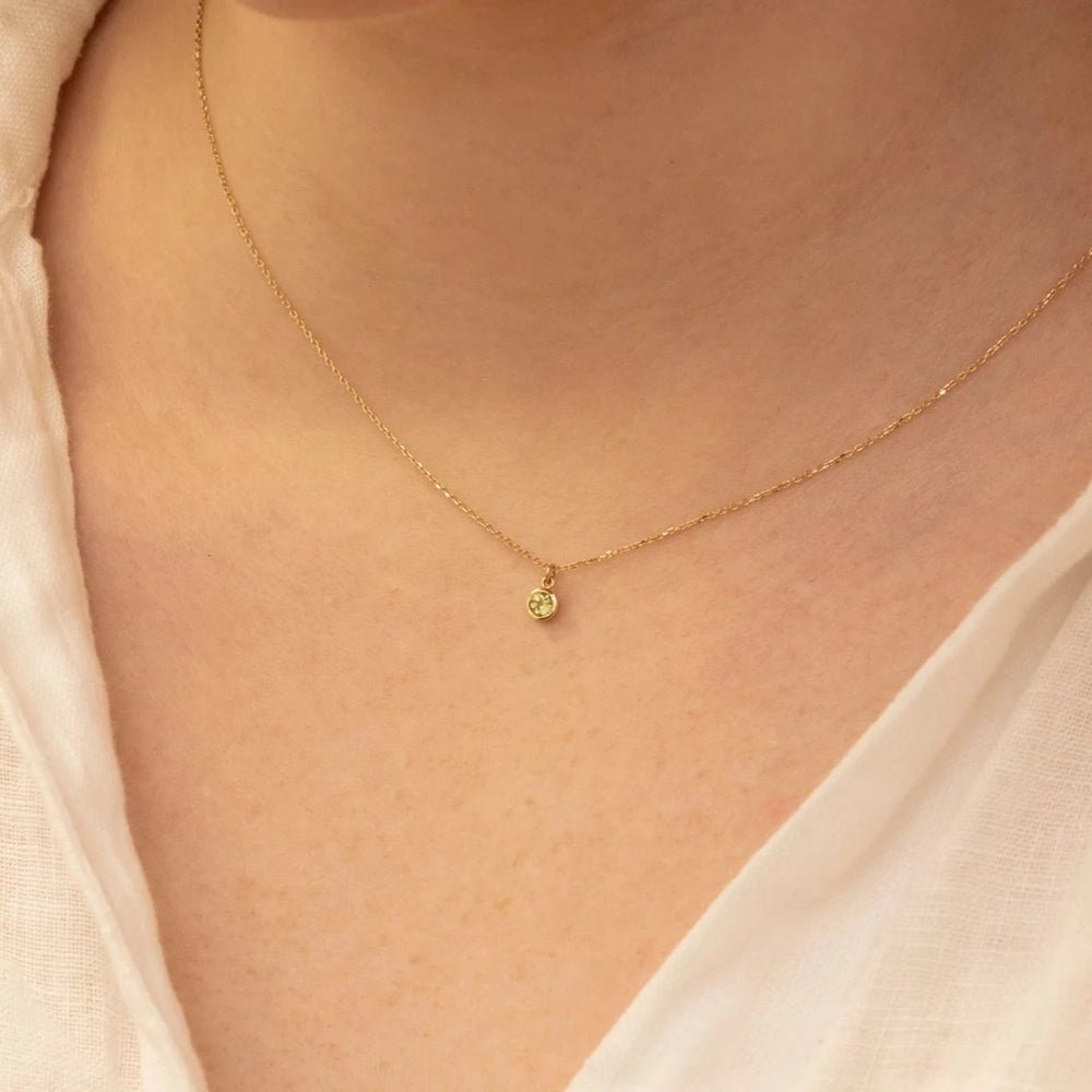 Peridot Charm Necklace