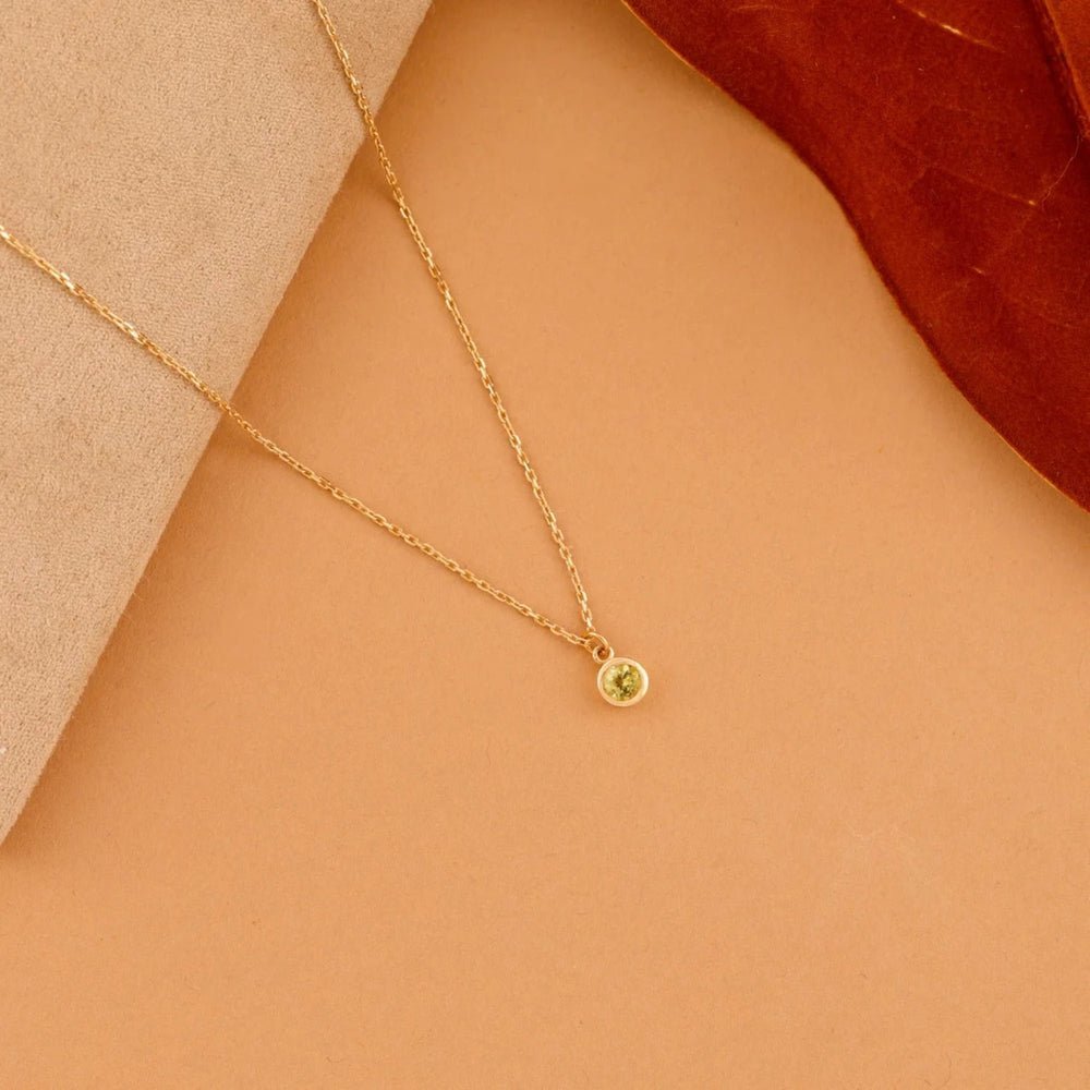 Peridot Charm Necklace