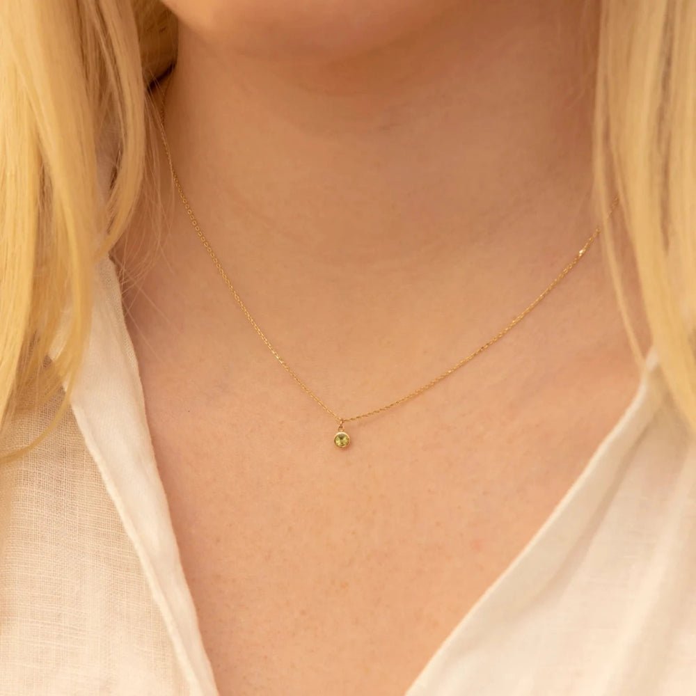 Peridot Charm Necklace