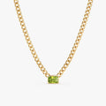 Peridot Cuban Chain Necklace