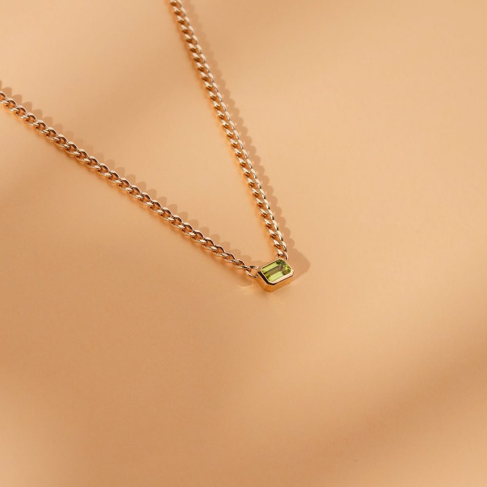 Peridot Cuban Chain Necklace