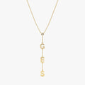 Personalized Single Diamond Lariat Necklace