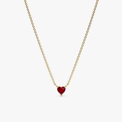 Ruby Heart Necklace