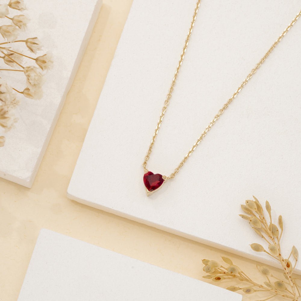 Ruby Heart Necklace