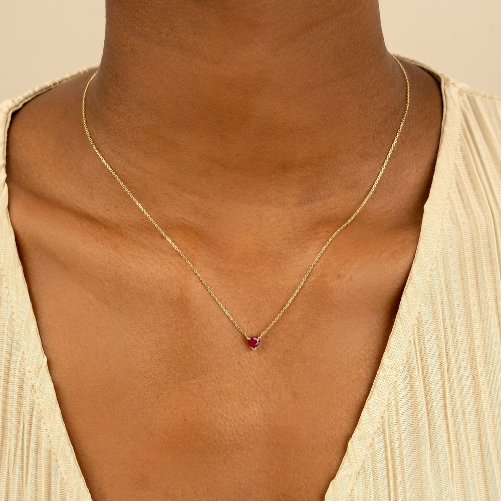 Ruby Heart Necklace