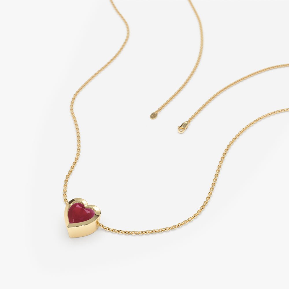 Ruby Heart Necklace