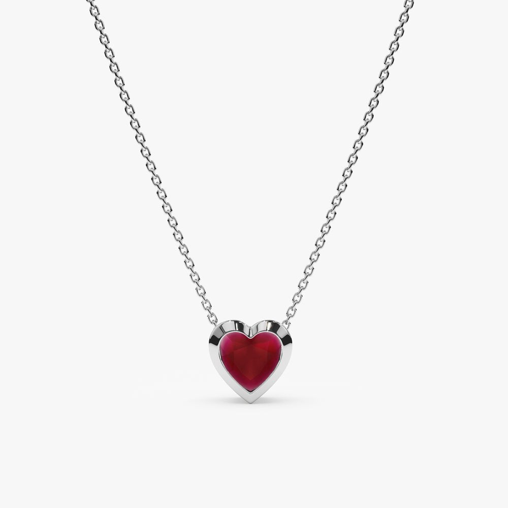 Ruby Heart Necklace