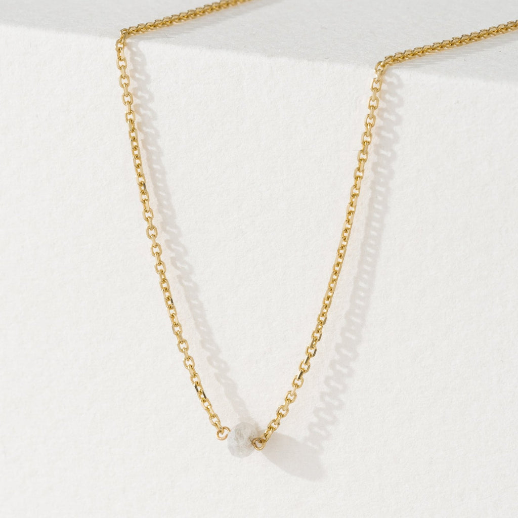 Salt and Pepper Diamond Bead Necklace
