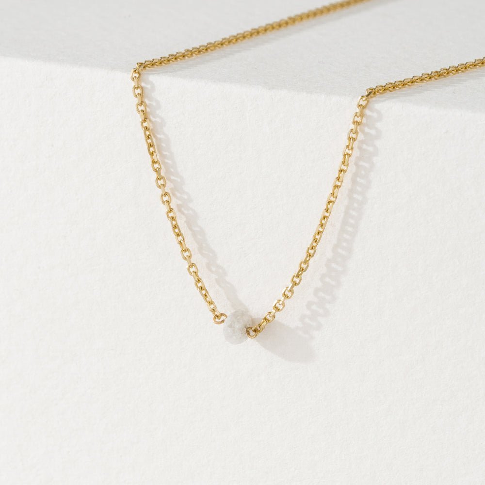 Salt and Pepper Diamond Bead Necklace