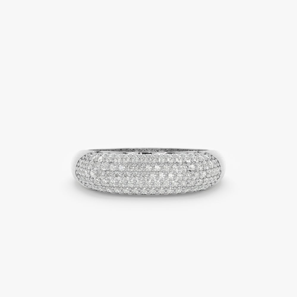 Salt and Pepper Natural Diamond Ring