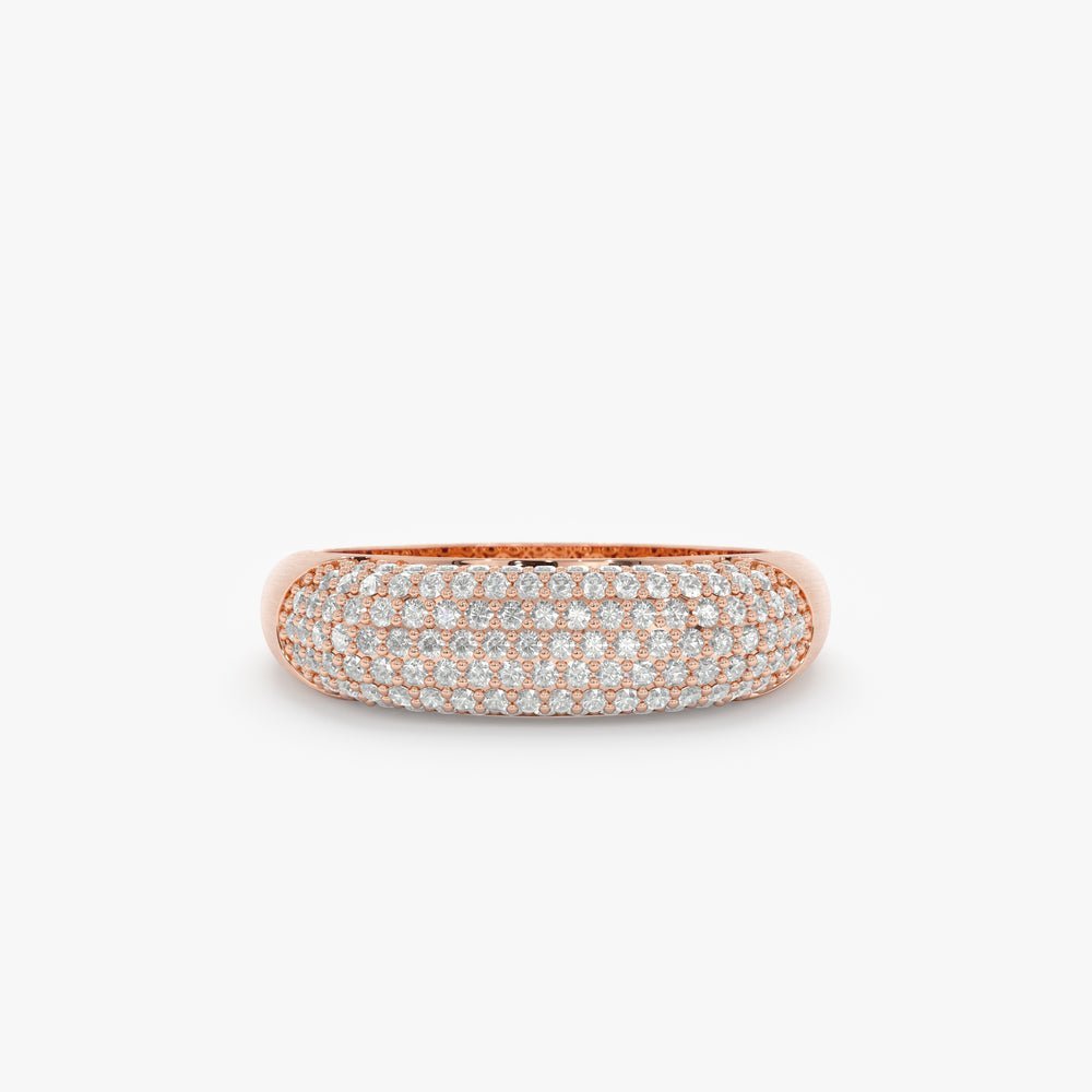 Salt and Pepper Natural Diamond Ring