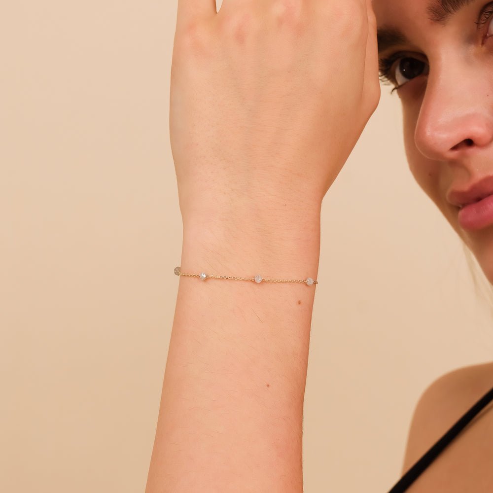 Salt & Pepper Diamond Station Bracelet