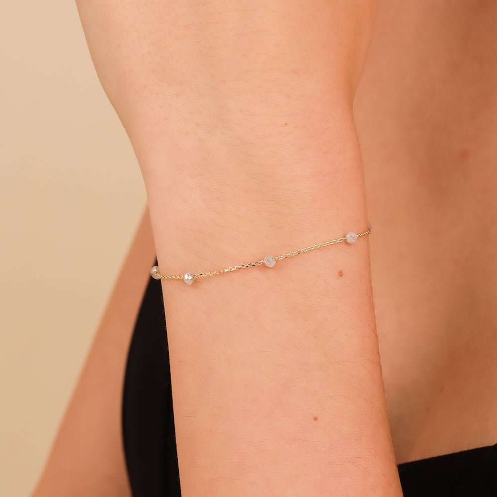 Salt & Pepper Diamond Station Bracelet