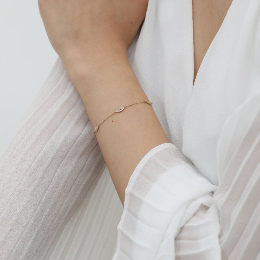 Sapphire Diamond Eye Station Bracelet