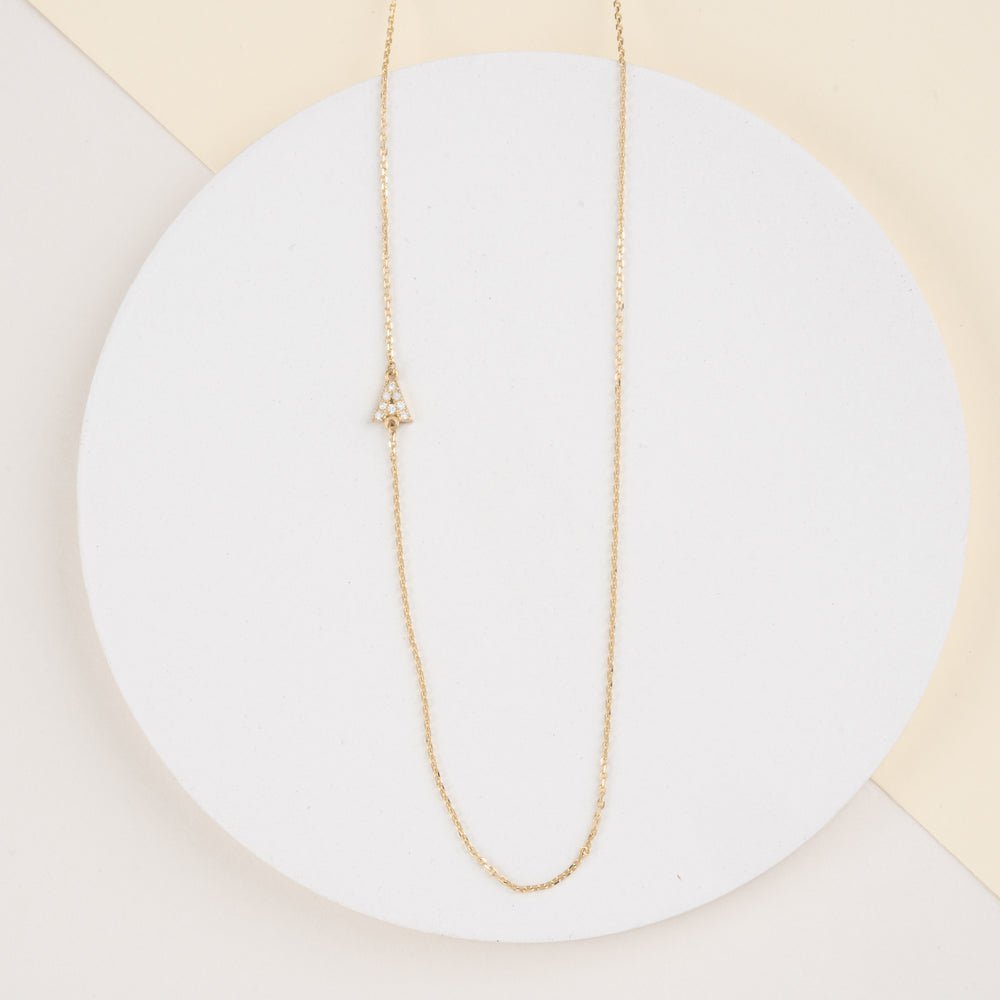 Side Initial Diamond Necklace
