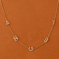Sideway Name Diamond Necklace