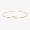 Sideways Diamond Cross Bracelet
