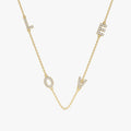 Sideways Love Natural Diamond Necklace