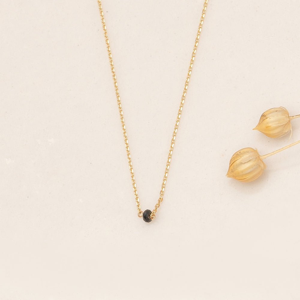 Single Black Diamond Necklace