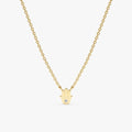 Single Natural Diamond Hamsa Necklace