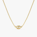 Single Natural Diamond Lucky Eye Necklace