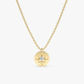 Single Natural Diamond Starburst Necklace