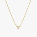 Solitaire Diamond Heart Necklace