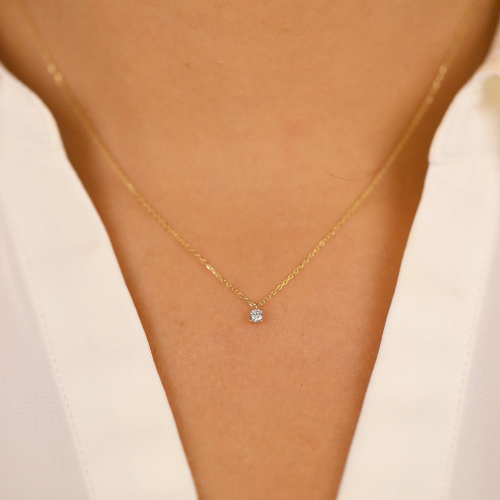 Solitaire Diamond Necklace