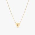 Starburst Diamond Heart Necklace