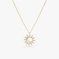 Sun & Moon Diamond Necklace