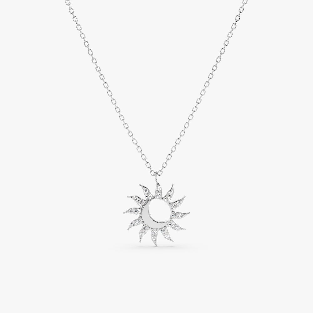 Sun & Moon Diamond Necklace