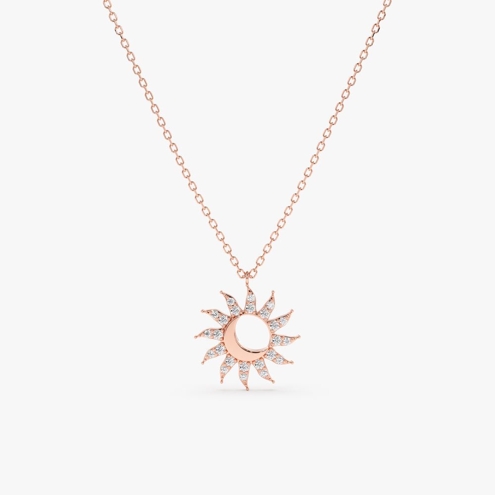 Sun & Moon Diamond Necklace