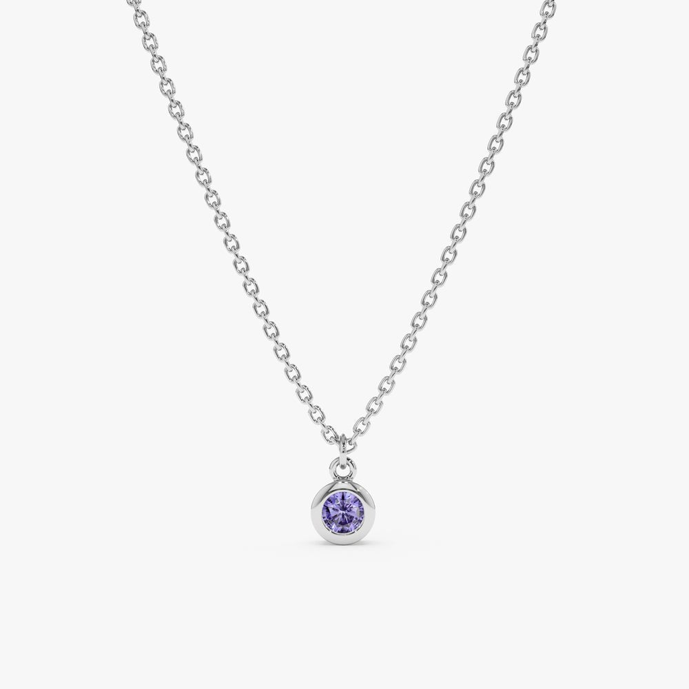 Tanzanite Charm Necklace