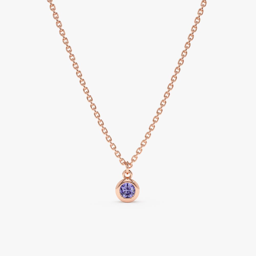 Tanzanite Charm Necklace