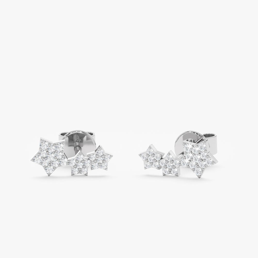 Three Star Natural Diamond Studs
