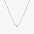 Triple Baguette Natural Diamond Necklace