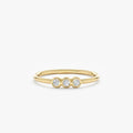Triple Bezel Natural Diamond Ring