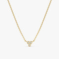 Triple Natural Diamond Cluster Necklace