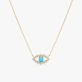 Turquoise Eye Diamond Necklace