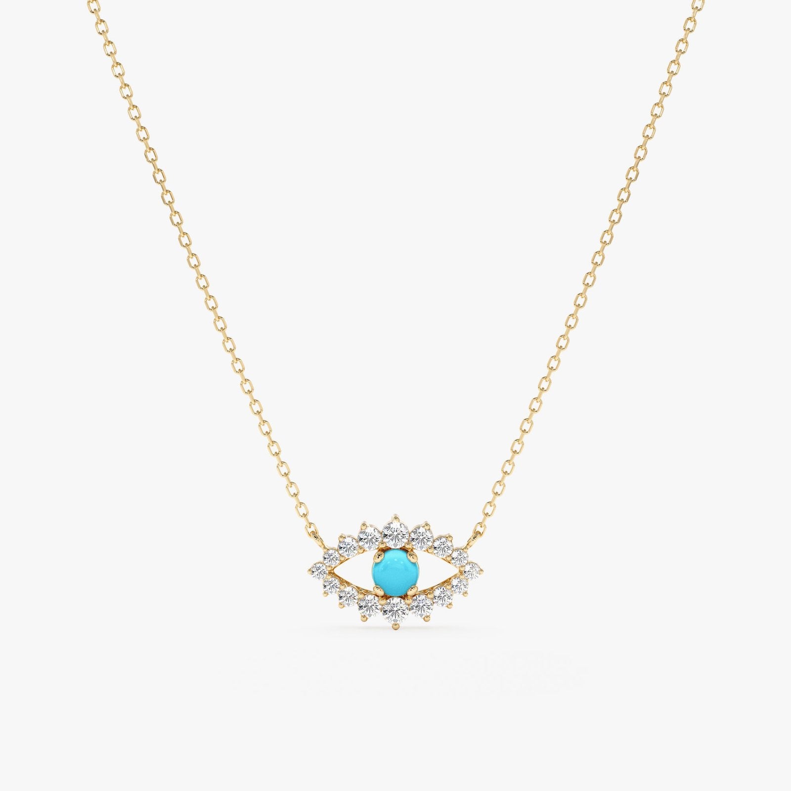 Turquoise Eye Diamond Necklace