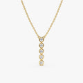 Vertical Diamond Bezel Bar Necklace