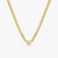 White Diamond Cuban Chain Necklace